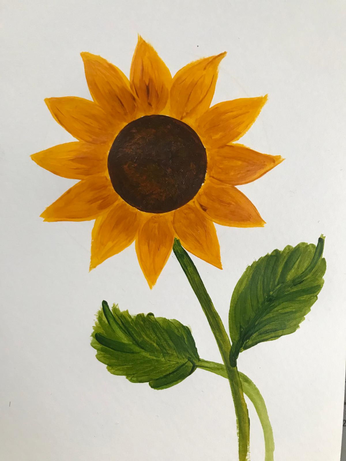 Sonnenblume, Acrylgemälde